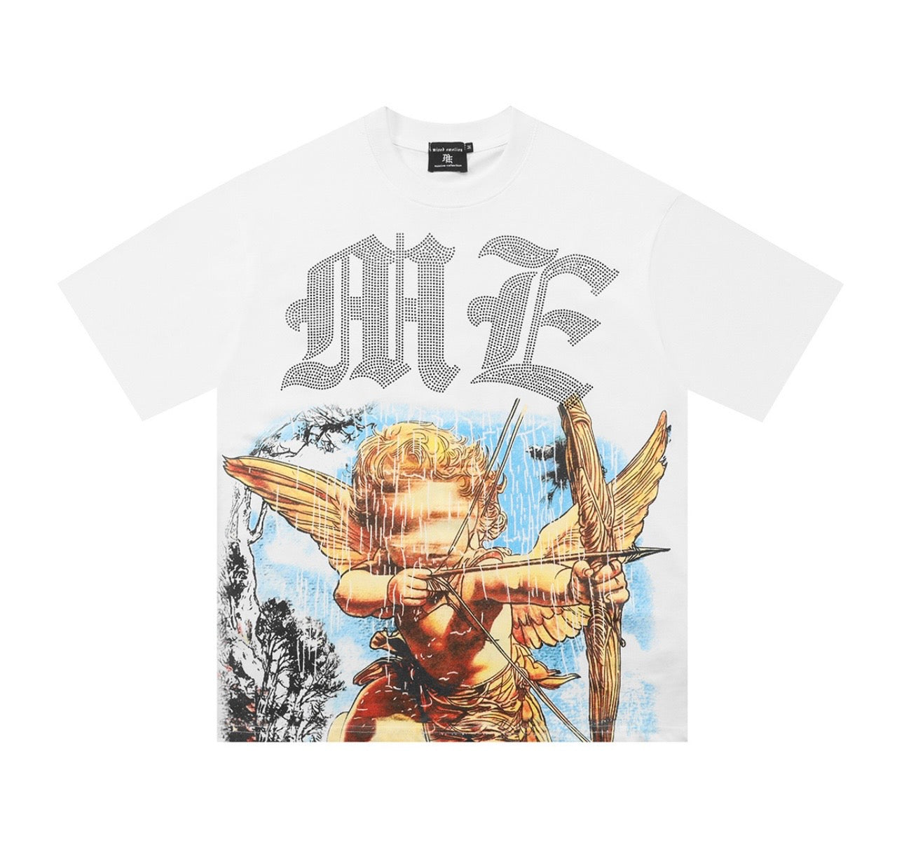 MIXED EMOTION “ÁNGEL” RHINESTONE TEE