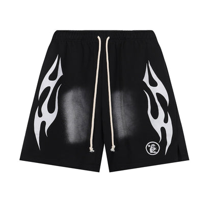 HELLSTAR SWEAT SHORTS “FLAMES”
