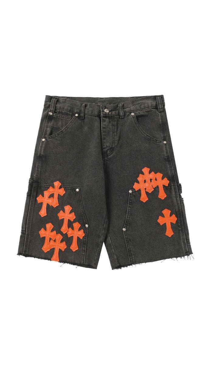 CHROME HEARTS DENIM SHORTS
