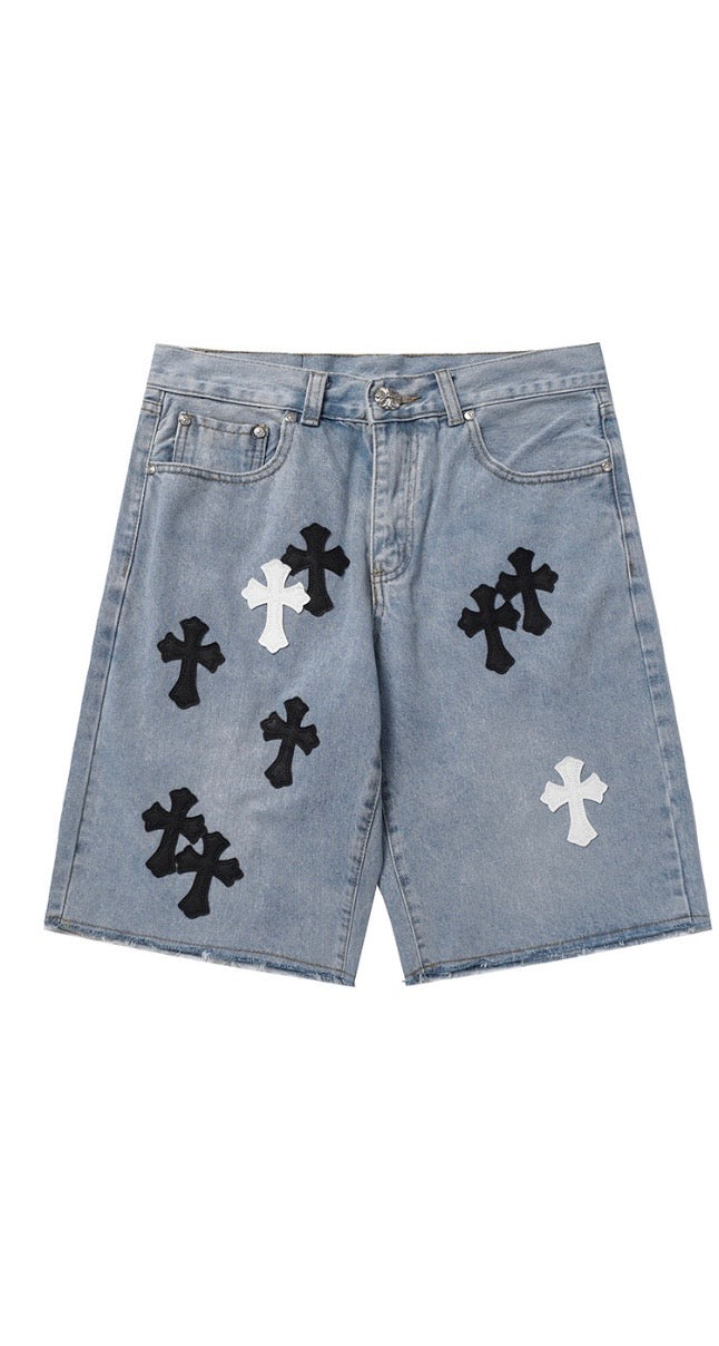 CHROME HEARTS DENIM SHORTS