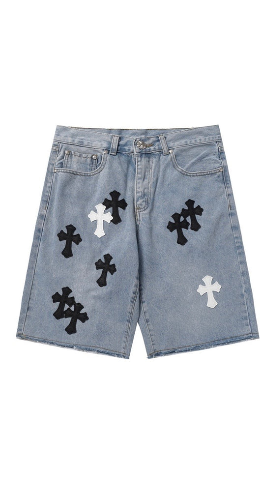 CHROME HEARTS DENIM SHORTS