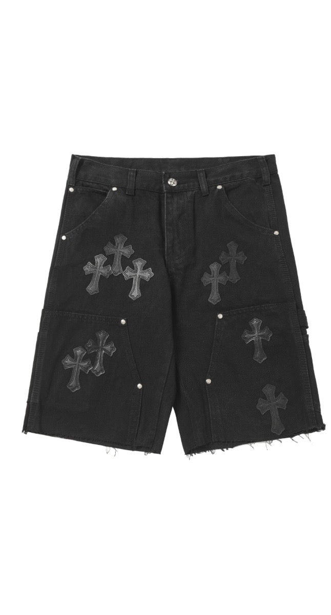CHROME HEARTS DENIM SHORTS