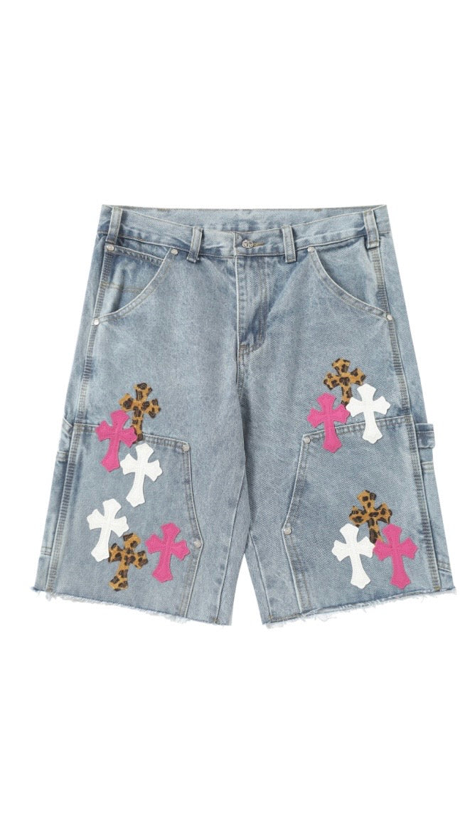 CHROME HEARTS DENIM SHORTS