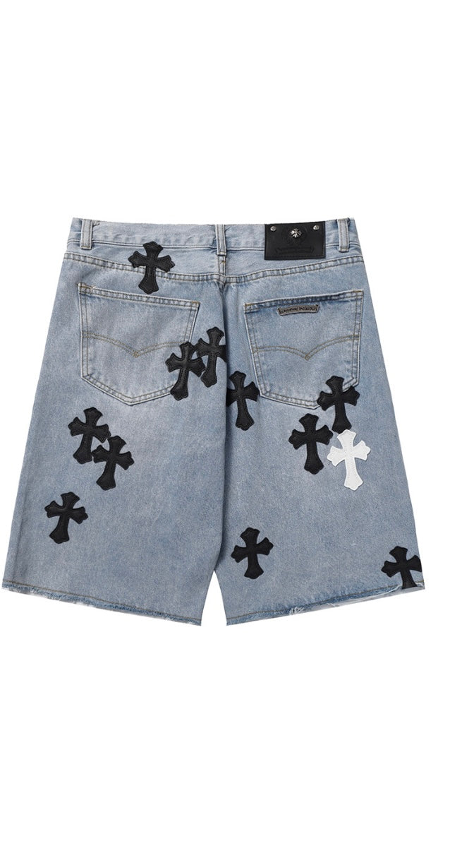 CHROME HEARTS DENIM SHORTS
