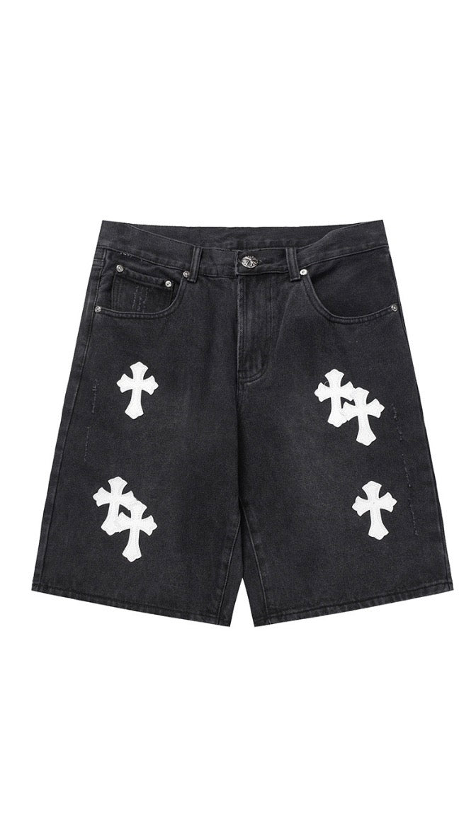 CHROME HEARTS DENIM SHORTS