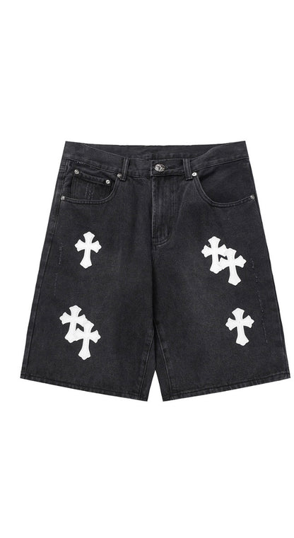 CHROME HEARTS DENIM SHORTS