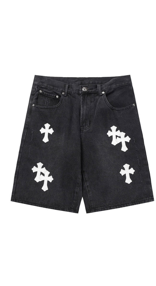 CHROME HEARTS DENIM SHORTS