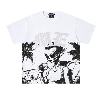 MIXED EMOTION “BEACH” RHINESTONE TEE