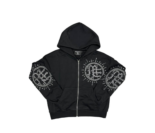 MIXED EMOTION “ECLIPSE” RHINESTONE HOODIE